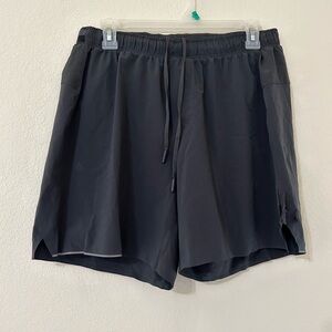 Lululemon Surge Lined Short 6" Charcoal Gray Men's Size Large Athletic Run Gym